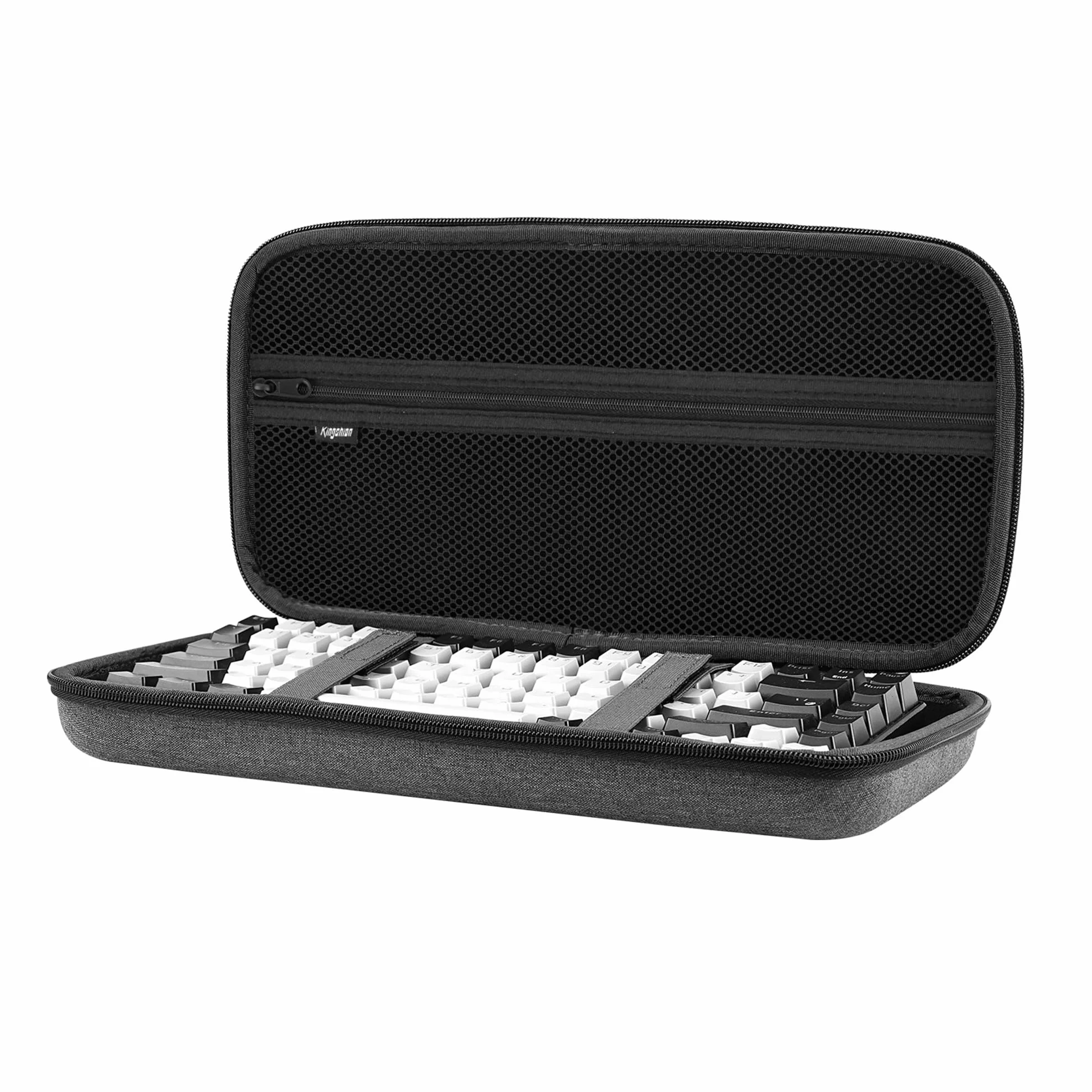 Hard 75% Keyboard Case, Hard Travel Storage Case for 84 Key Portable Keyboard, Compatible with Keychron K2, Logitech POP - Dark Grey