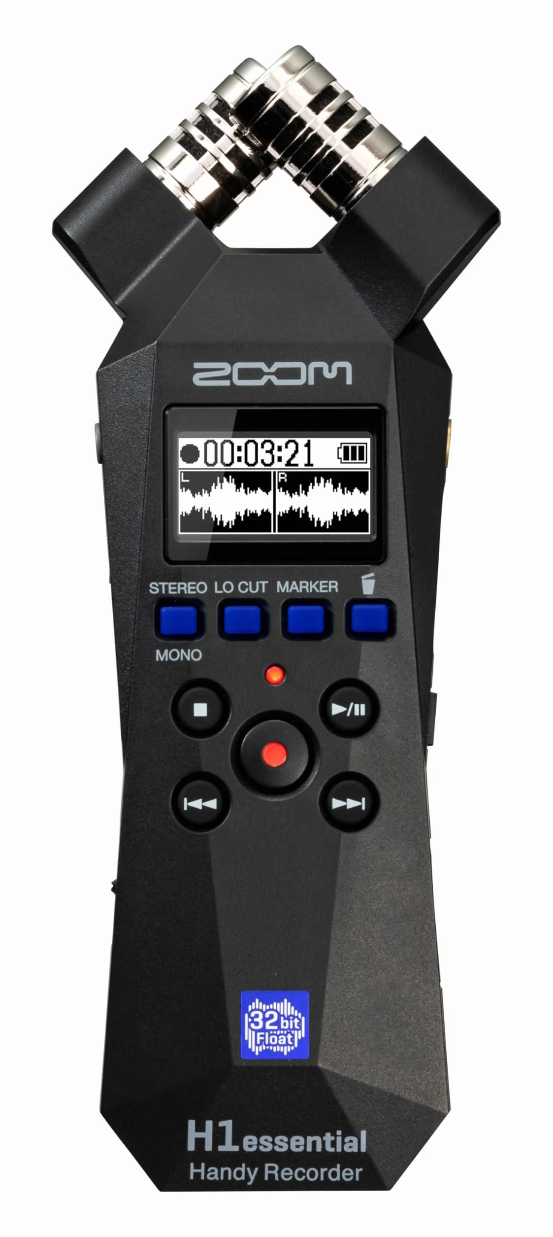 ZOOM H1essential Handy Recorder – Tragbarer Audiorekorder mit 32-Bit-Float-Technologie für Musik, Podcast, Film & Content Creation – Schwarz