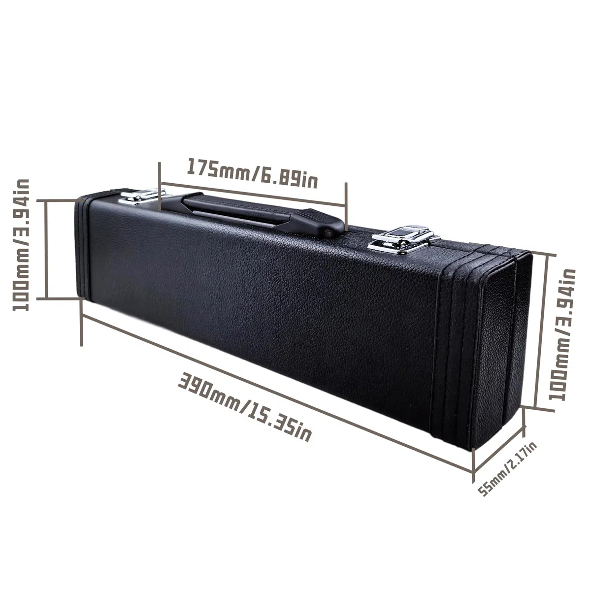 Flötenkoffer Querflöte, Flötentasche Tasche für Querflöte Gigbag Konzertflöte, Flöte Hard Case Aufbewahrung von Piccolo mit Verriegelungsriegel für Flötenspieler Musikergeschenk