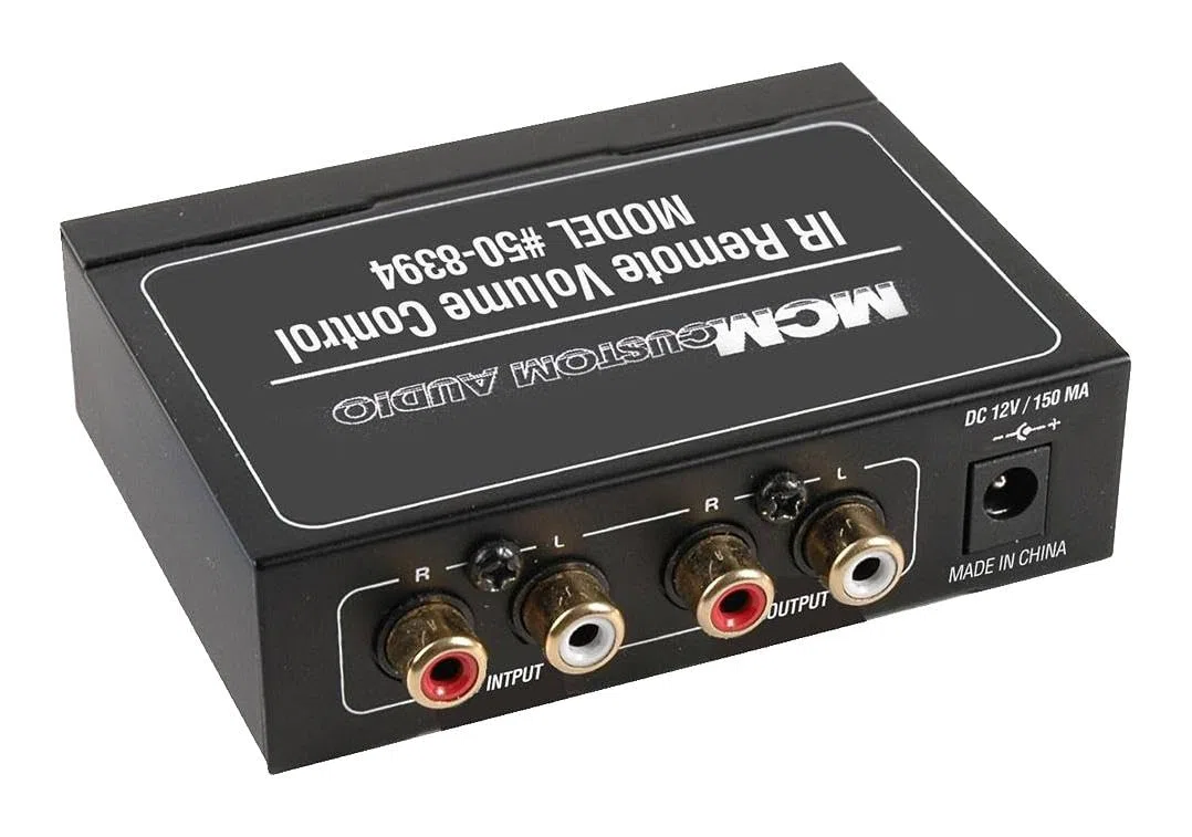 Line Level Volume Control Box, Remote Audio Controller for TV and DVD Players, RCA Input/Output