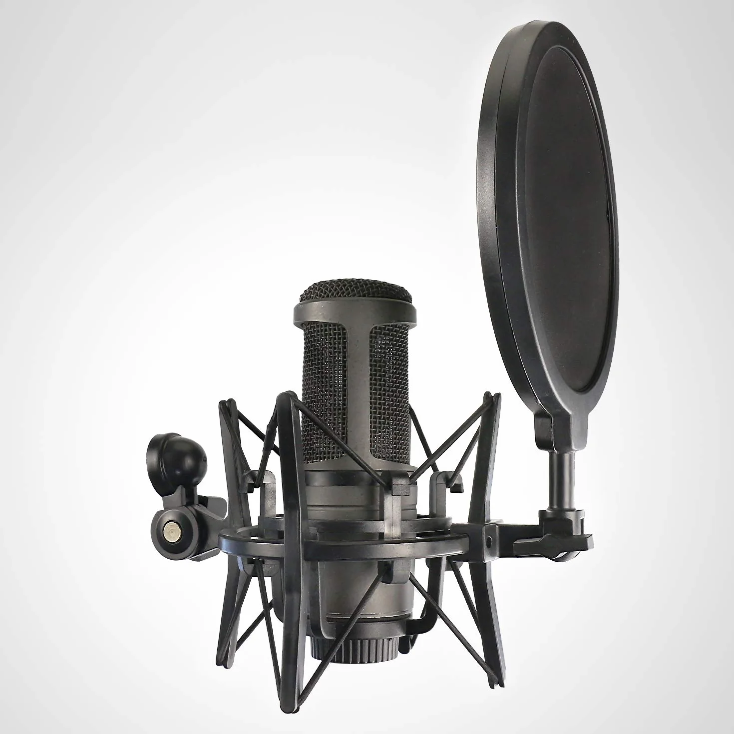 AT2020 Mikrofonspinne mit Popschutz, Windschutz und Shockmount zur Reduzierung von Vibrations für AT2020USB+ Condenser Mic von YOUSHARES