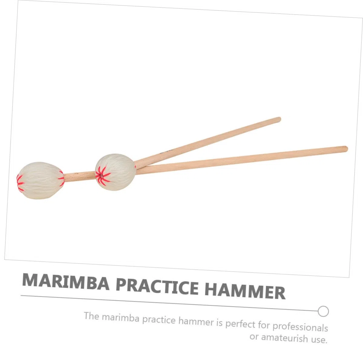 TOYANDONA 2 Stück Professionelle Marimba Hämmer Trommelschlägel aus Robustem Ahornholz mit Langem Griff für Schlaginstrumente
