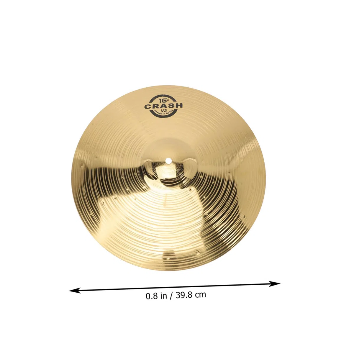 Vaguelly 16 Zoll Crash Cymbals, Messing Schlagzeug Becken für Anfänger Schüler, 40 cm