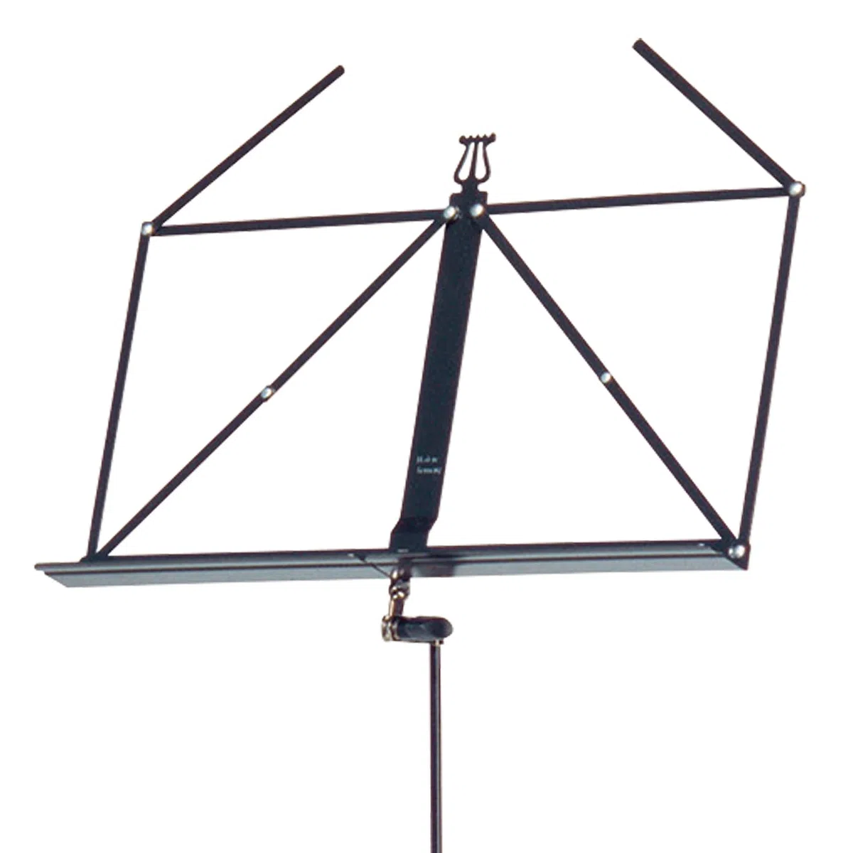 K&M 100/1 Notenpult Schwarz – Ausziehbarer Notenständer 62,5 - 124 cm - klappbare Notenablage, faltbares Metall-Stativ