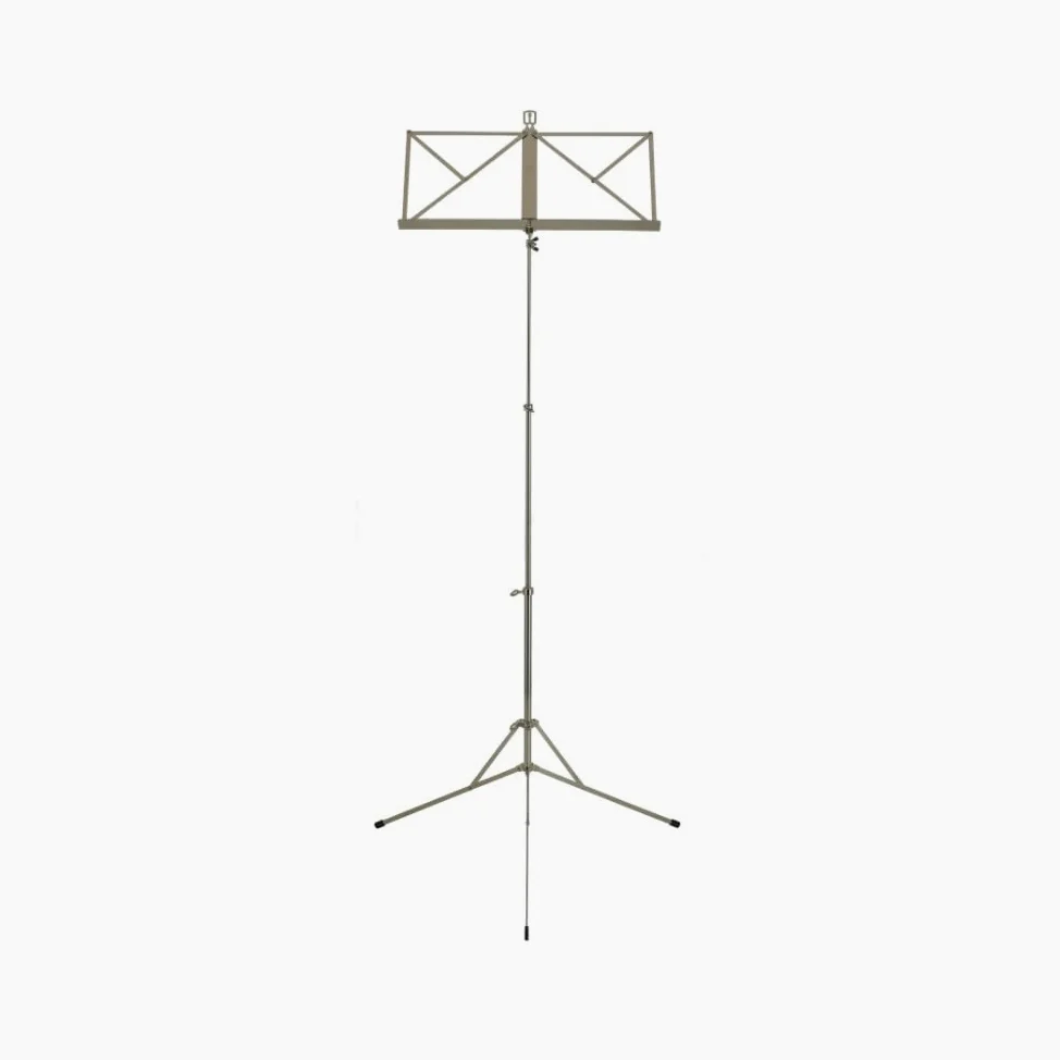 Wittner Notenpult 961a – vernickelt, Aufstellhöhe 48-114 cm, kompakt zusammenklappbar, Made in Germany