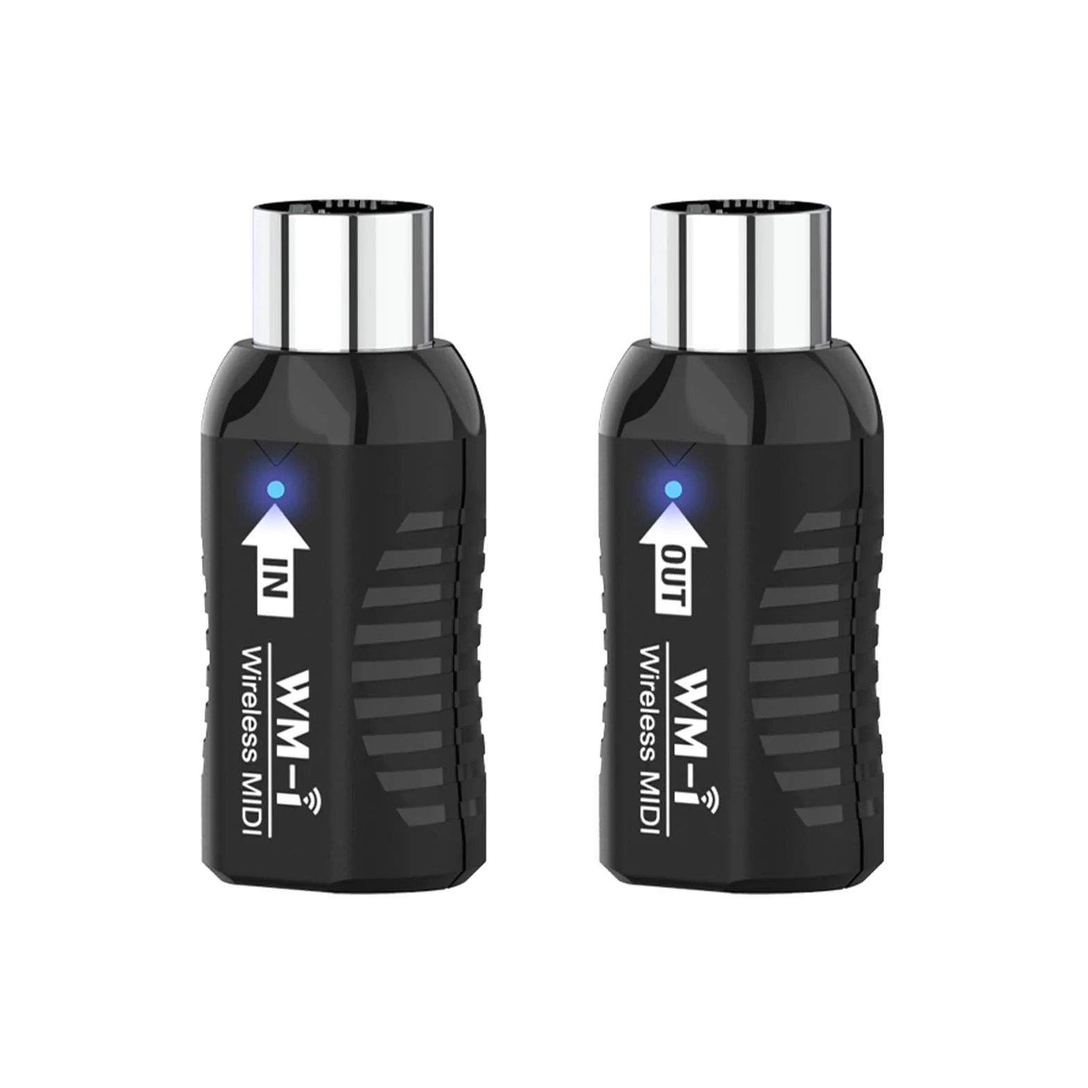 Kavolet Kabelloser MIDI-Adapter, wiederaufladbarer Audio-Sender/Empfänger, 2,4 GHz, extrem niedrige Latenz, integrierter, geräuschloser tragbarer MIDI-Anschluss für Blasinstrumente Gitarre Tastatur