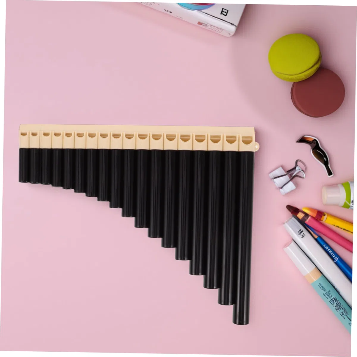 Panflöte Traditionell Zum Lernen Und Üben Für Anfänger Schüler Tragbar Als Musical Instrument Mit Mundstück Aus Plastik Als Pfeife Für Schulaufführungen Und Musikinstrumente