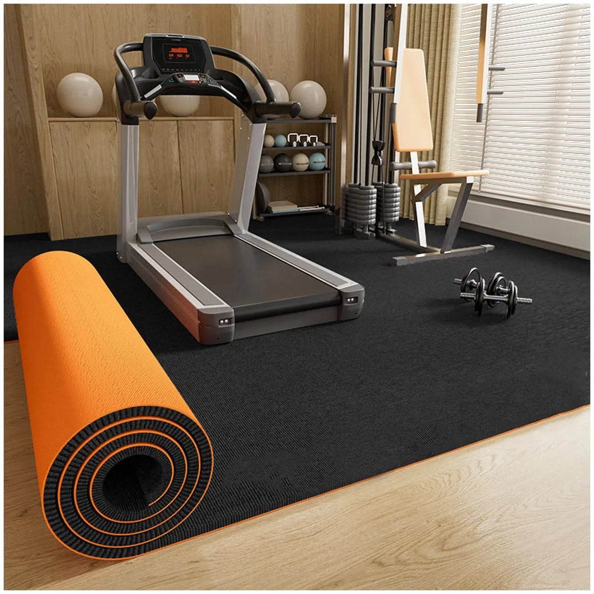 6mm Antirutschmatte, Antivibrationsmatte Schallschutzmatte Antidröhnmatte, Bodenschutzmatte Fitness, Anti Vibration Matte für Waschmaschinen/Trommeln/Klaviere/Sportgeräte(Schwarz,60x60cm)