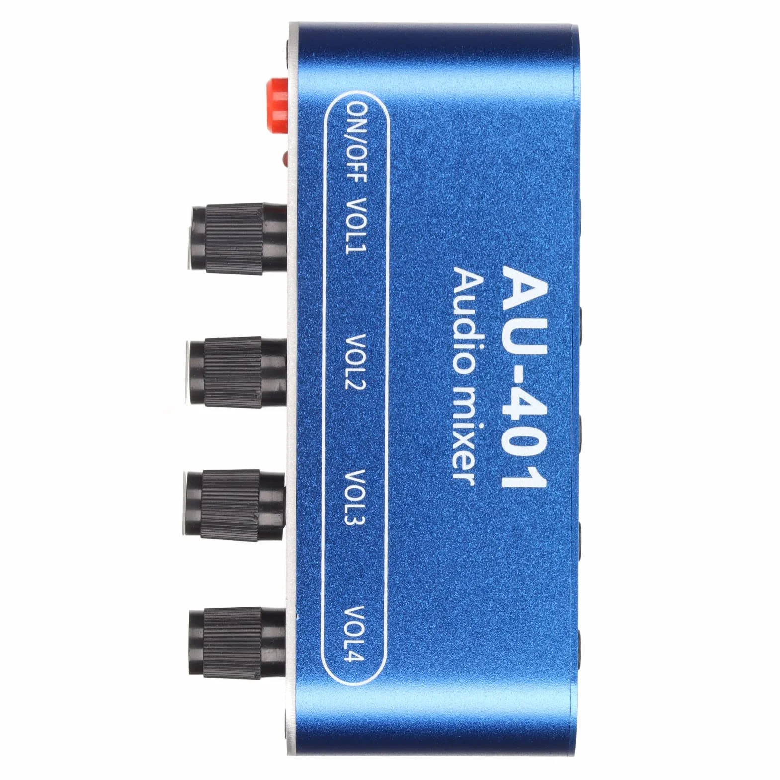 4-Kanal-Audio-Mixer, Tragbarer -Stereo-Mixer, 3,5-mm-Sound-Selector-Verstärker, Rauscharm, Kompatibel mit PC, Handy, Laptop, für Kleine Clubs oder Bars