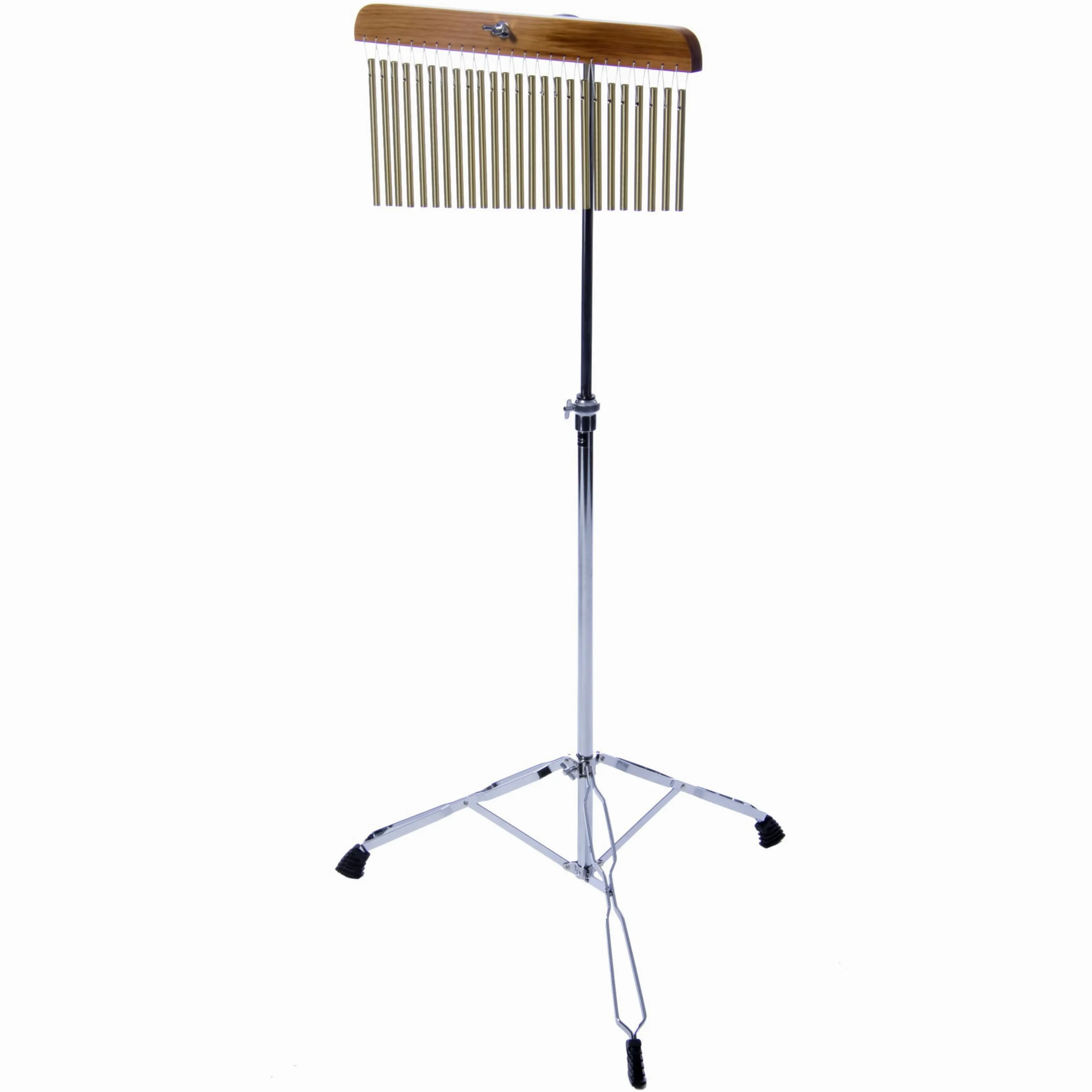 Fame Chimes 25, 25-Bar Messing Chime Percussion, Mit Ständer, Naturfarben, Montierbar, Ideal für Einsteiger und Musikschulen