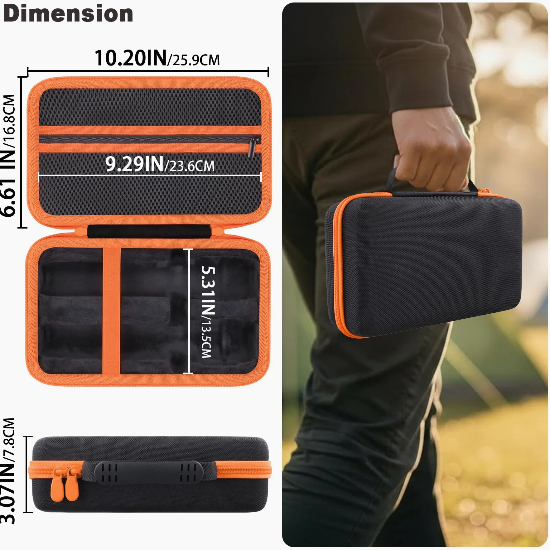 co2CREA Harte Eva Reisetasche Kompatibel mit JBL PartyBox Wireless Mic 2X Digital Wireless Mikrofone, Doppel-Mikrofon Schutzhülle für kabellose JBL Karaoke Mikrofone, nur Tasche ohne Mikrofon