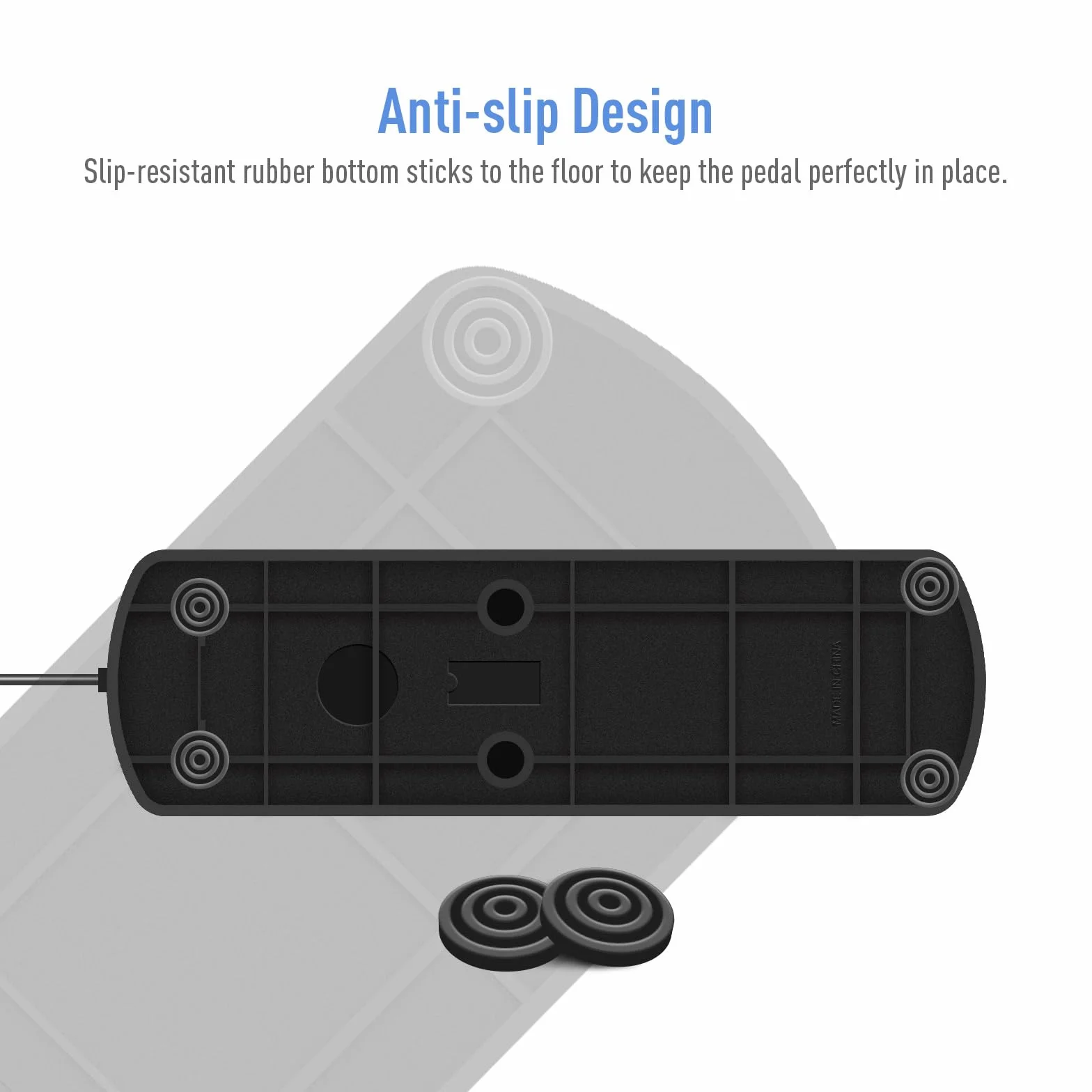 Sustain-Pedal für Keyboards, Digitalpiano, MIDI und Synthesizer mit Polaritätsschalter, 6,35 mm, mit 160 cm Kabeleingangsstecker
