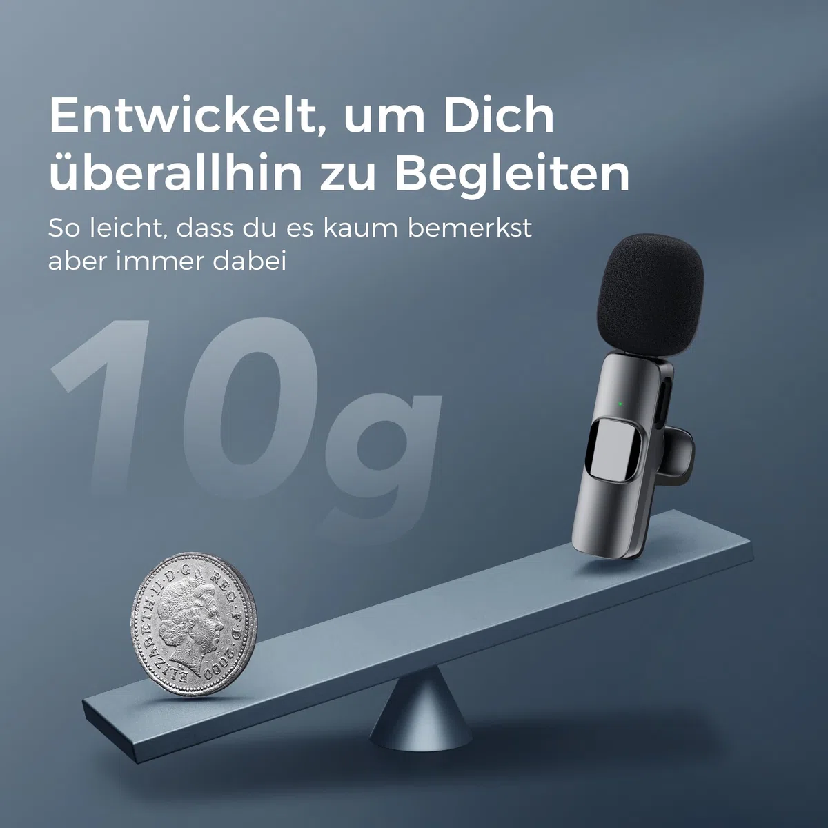 YRF Mikrofon für iPhone Android Handy, Kabelloses Lavalier Mikrofon, Plug&Play mini mikrofon 2,4GHz, USB-C&Lightning, Clip Mikrofon für Videoaufnahmen, TikTok, Vlogging, Interviews&Online-Unterricht