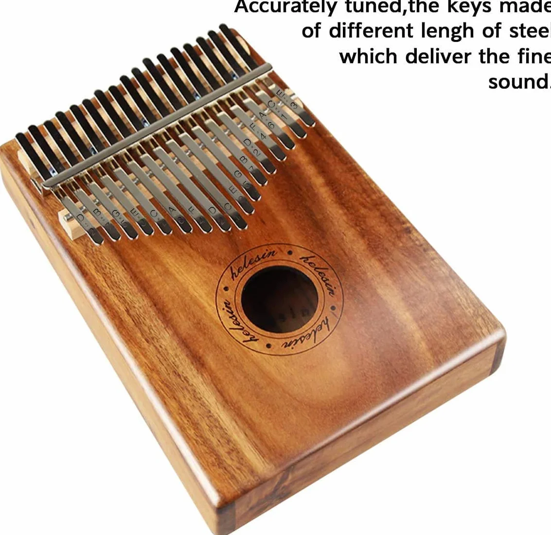 Kalimba 17 Schlüssel, Daumenklavier Kalimba Thumb Piano Finger Solide Instrument mit Wasserdichte Schutzbox, Professionelle Thumb Piano für Kinder, Erwachsene und Musikliebhaber