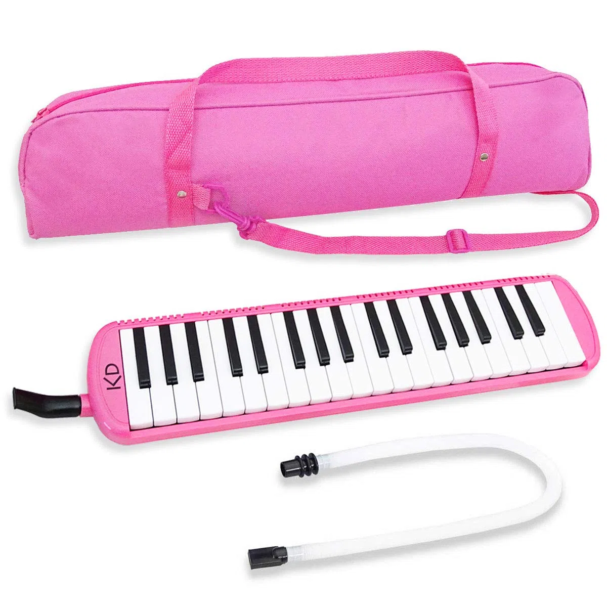 keepdrum Melodica 37 Tasten mit Tasche Pink Rosa