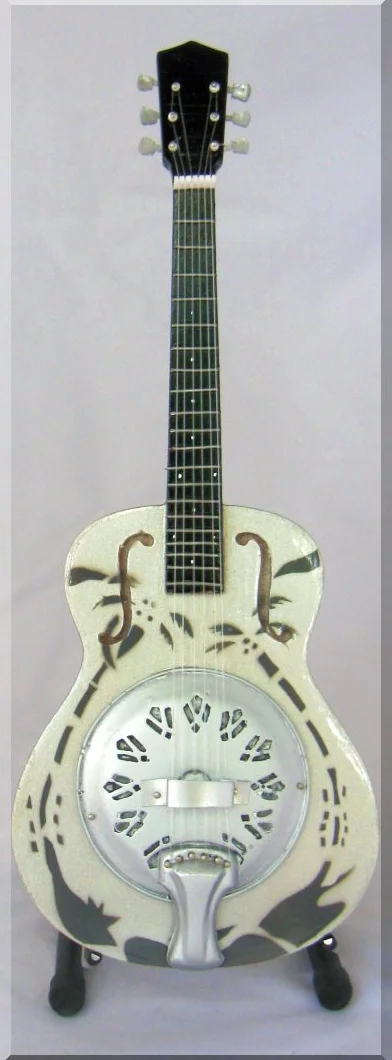ARTSTUDIO35 Miniatur Gitarre Resonator Dobro Dire Straits, Natural, Miniatur Gitarre, 5572934031, 412664031, 5572956031, 25 cm