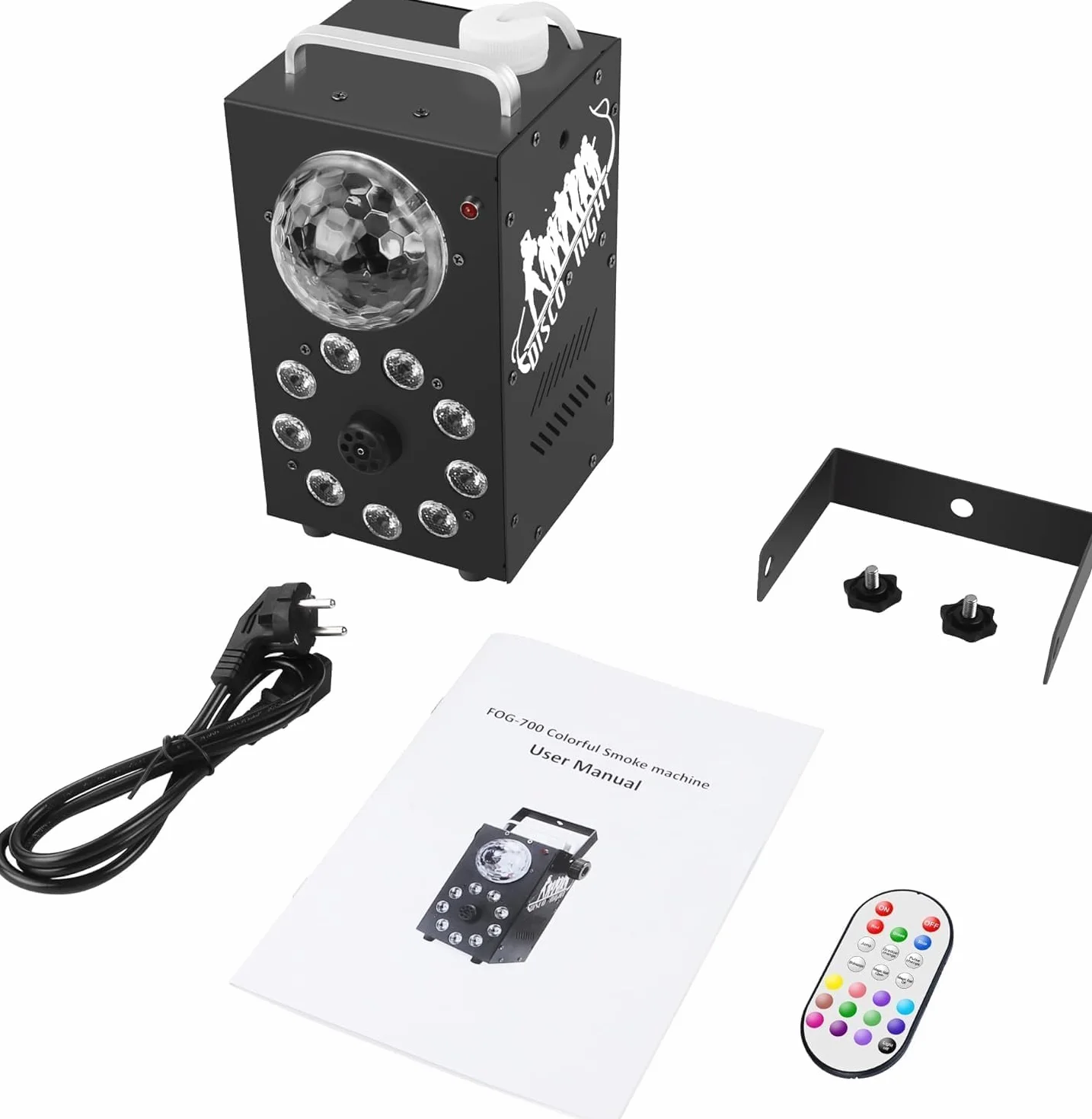 Nebelmaschine, 700W Nebelmaschine mini mit LED Discokugel，Nebelmaschine Halloween mit Fernbedienung für Dekorationen, Halloween, Weihnachten, Partys und Bühnenshows