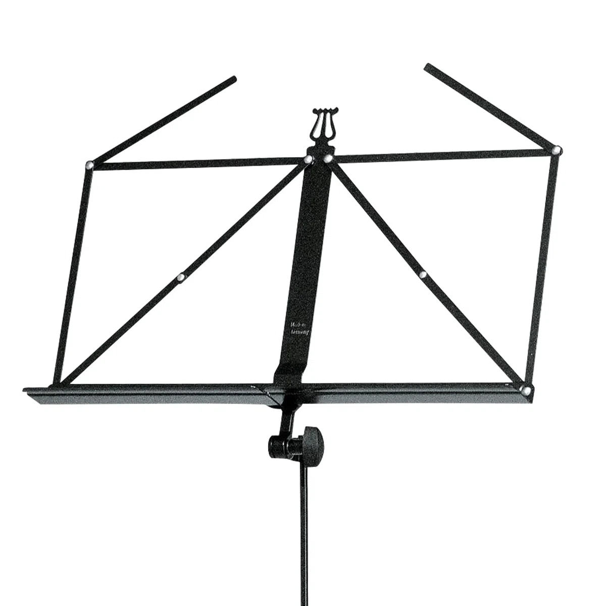 K&M 100/5 Notenpult Schwarz – Ausziehbarer Notenständer 50 - 130 cm - klappbare Notenablage, faltbares Metall-Stativ