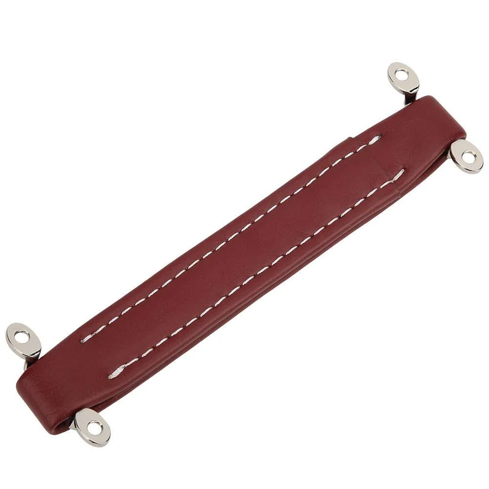 VBESTLIFE PU-Lederverstärkergriff, grob strukturierter geprägter Gitarrenlautsprechergriff für Gitarrenverstärker Audiogeräte (bräunlich rot, 6,35 mm Klinke, 85g, 210 x 61 mm/8,3 x 2,4 Zoll)