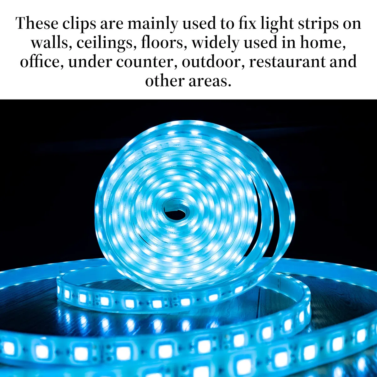 Sliverdew 100 Stück LED Neon Montageclips, Halterung für 6x12mm Neon Strip, Befestigungsklemmen, Accessoires