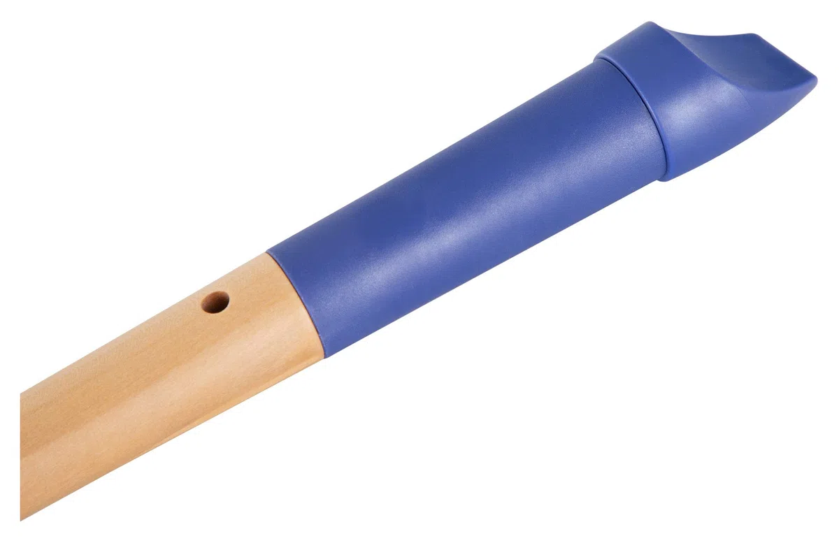 Classic Cantabile Pivella Blockflöte (Blau - Barock, C-Sopran Blockflöte) | C-Sopran, Kopfstück aus Spezial-Kunststoff, Unterstück aus Ahorn, Etui und Pflegezubehör