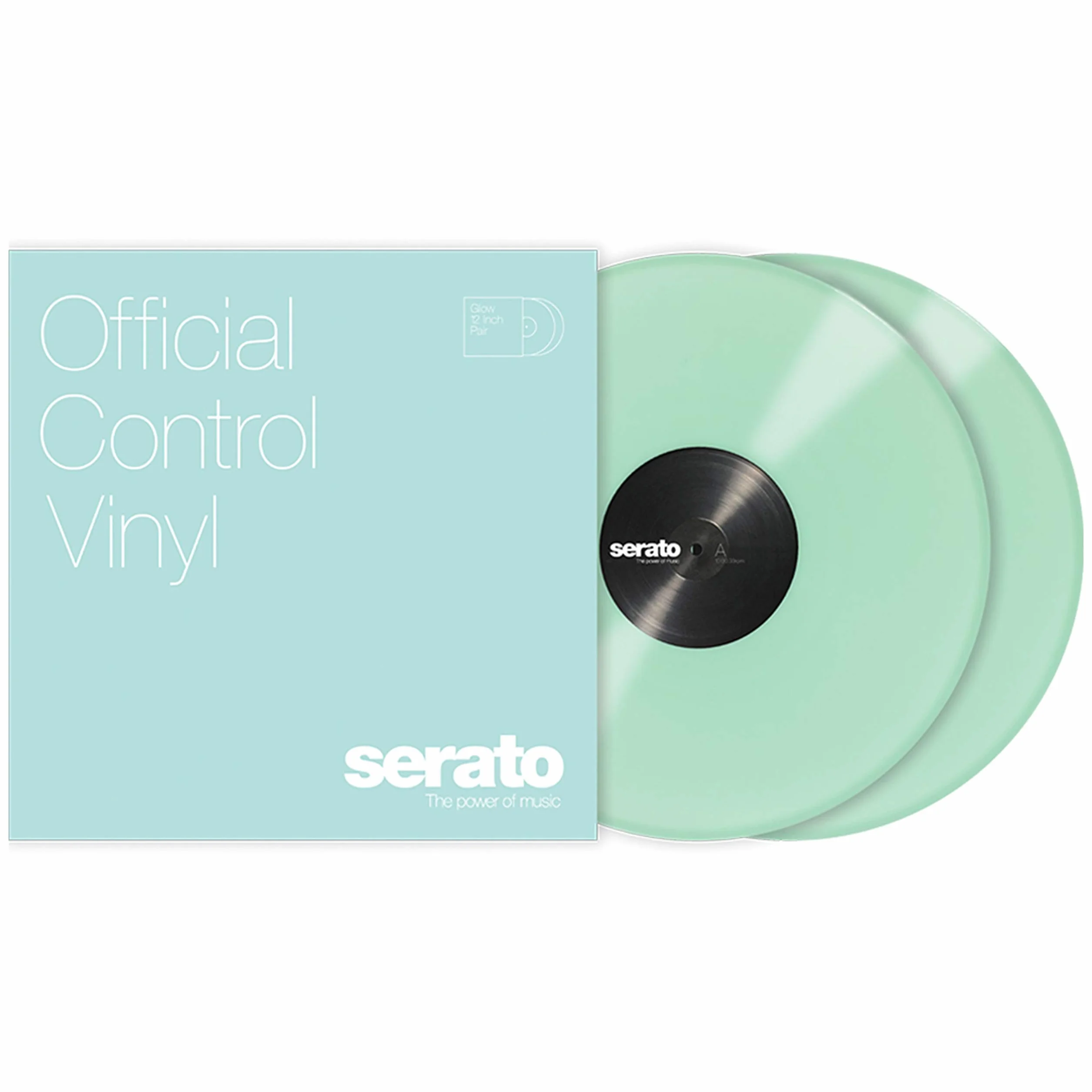 12" Serato Control Vinyl - Standard Colors - Glow in Dark (PAIR)