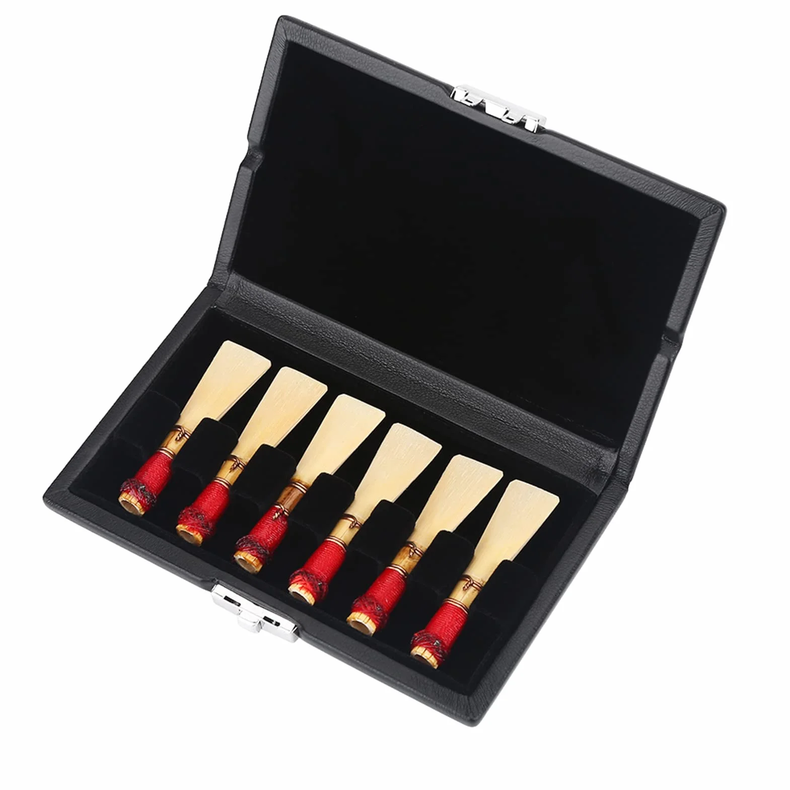 Tyenaza Stilvolles Etui Für Fagottrohre, Elegante Box aus Schwarzem PU-Leder, Rohrbehälter Mit Großzügigen Schlitzen, Zubehör Für Musikinstrumente