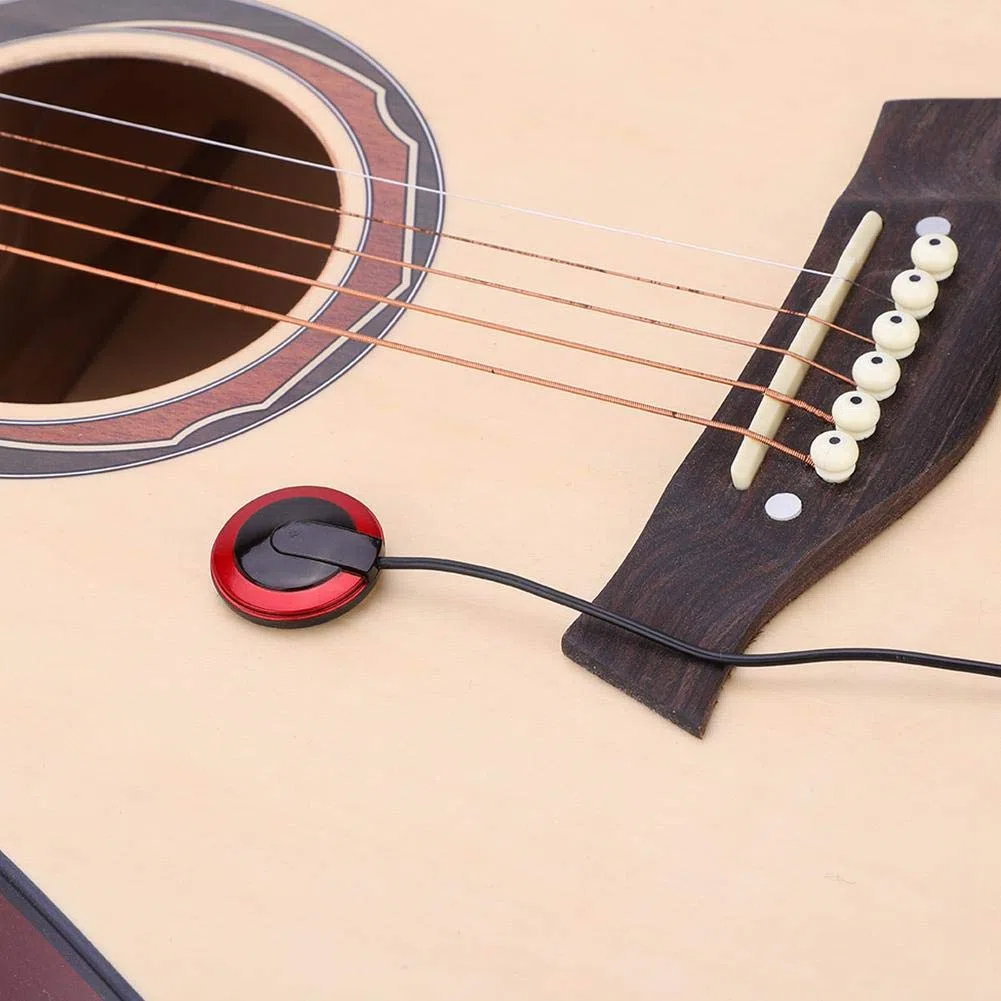 Tbest Gitarre tonabnehmer,Gitarre Tonabnehmer Pickup Mikrofon Piezo-Tonabnehmer Universal Piezo Transducer Pickup Kabel Set f¨¹r Gitarre Ukulele Violine Cello Mandoline Banjo Instrumente