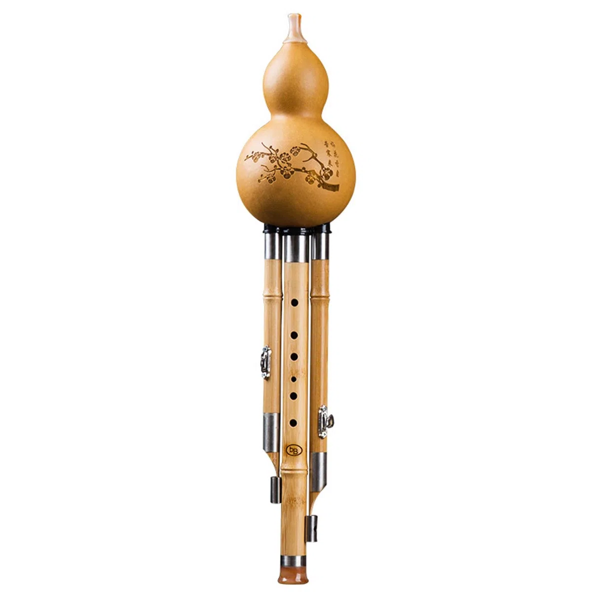 Hulusi-Kürbis-Kürbis-Flöte, traditionelles chinesisches Instrument mit chinesischem Knotenkasten, natürliche Hulusi-Flöte, Blasinstrument for erwachsene, Anfänger(C KEY)