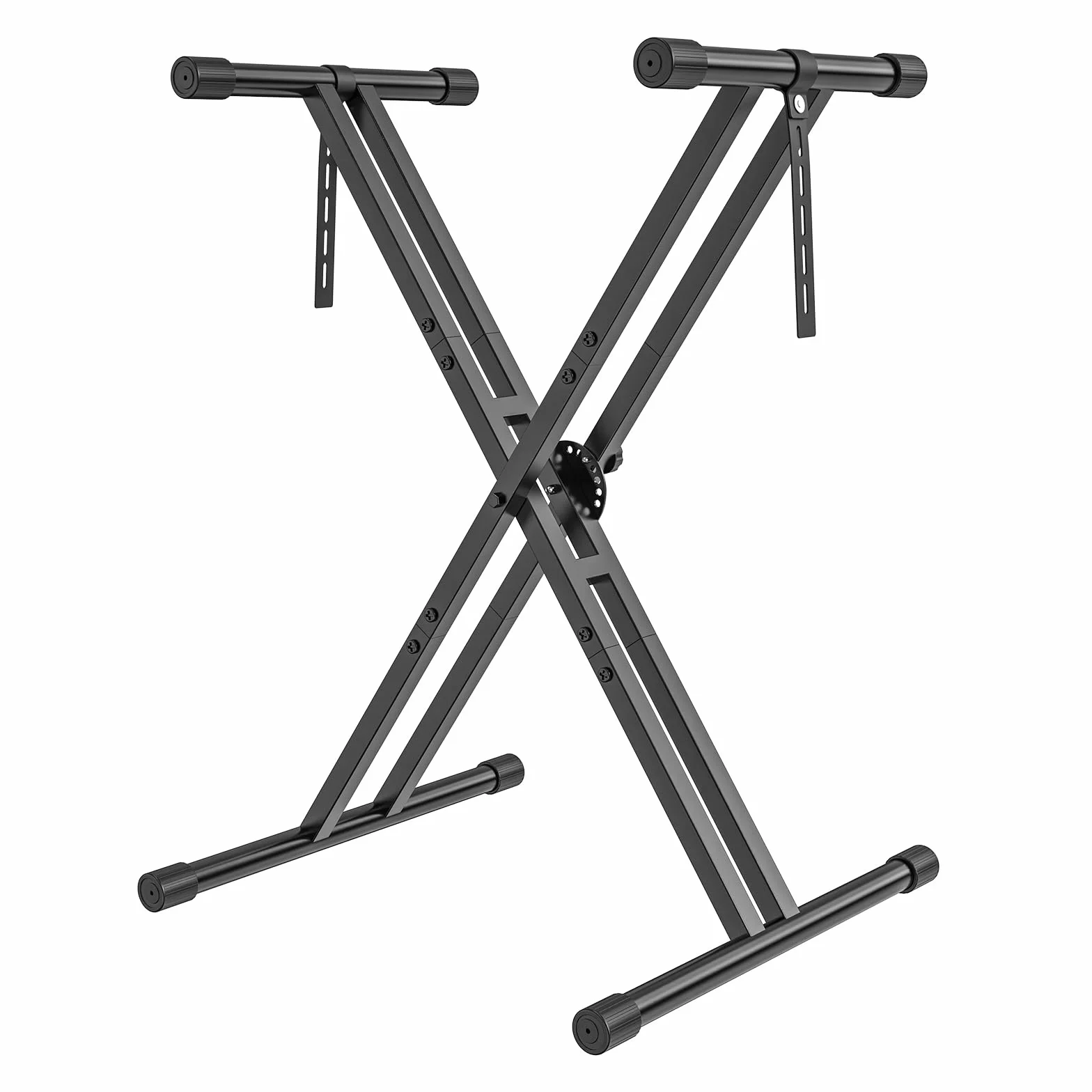 GLEAM Keyboardständer für E-Pianos - Robuster Doppel-X-Stil mit Verriegelungsgurten, passt für 54-88 Tasten E-Pianos, DJ-Mixer, Turntables, Synths und MIDI-Keyboards. Tragfähigkeit 45 kg