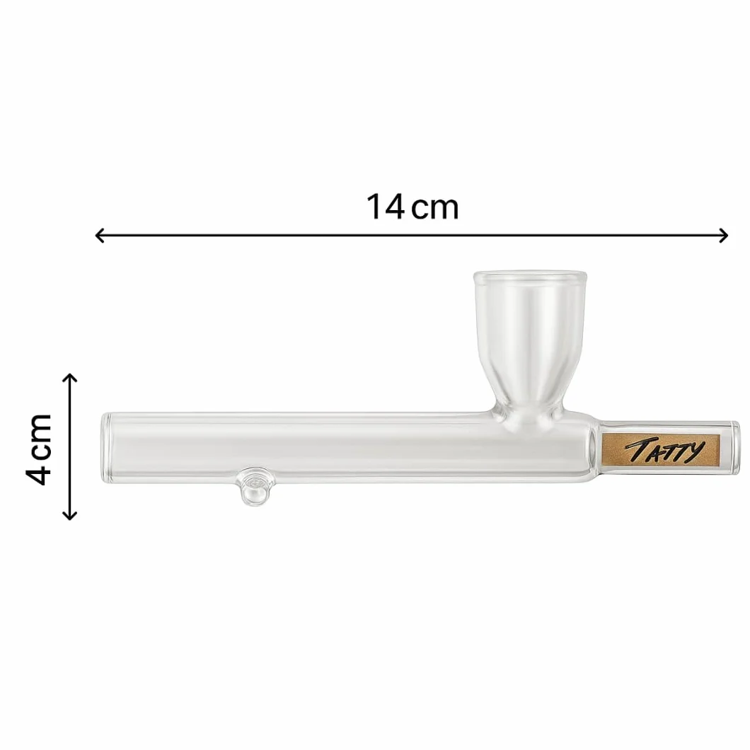 Weedness Glas-Pfeife für Aktivkohlefilter 14 cm – Tabakpfeife Schraubpfeife Smoking Pipe für Unterwegs Purpfeife Kleine Edle Pfeifen