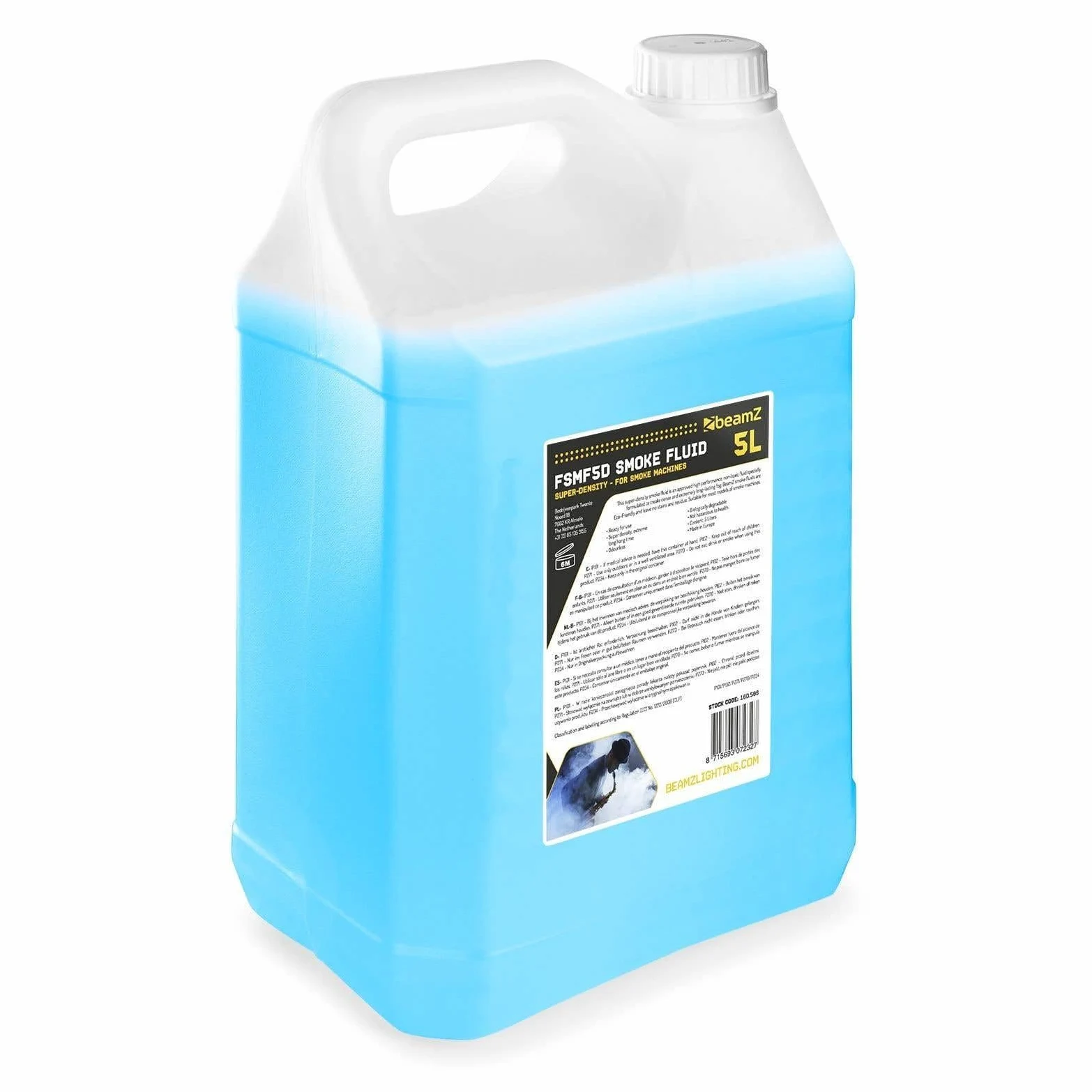 BeamZ Nebelfluid 5 Liter - Universelles wasserbasiertes und sicheres, ultrakonzentriertes Nebelfluid