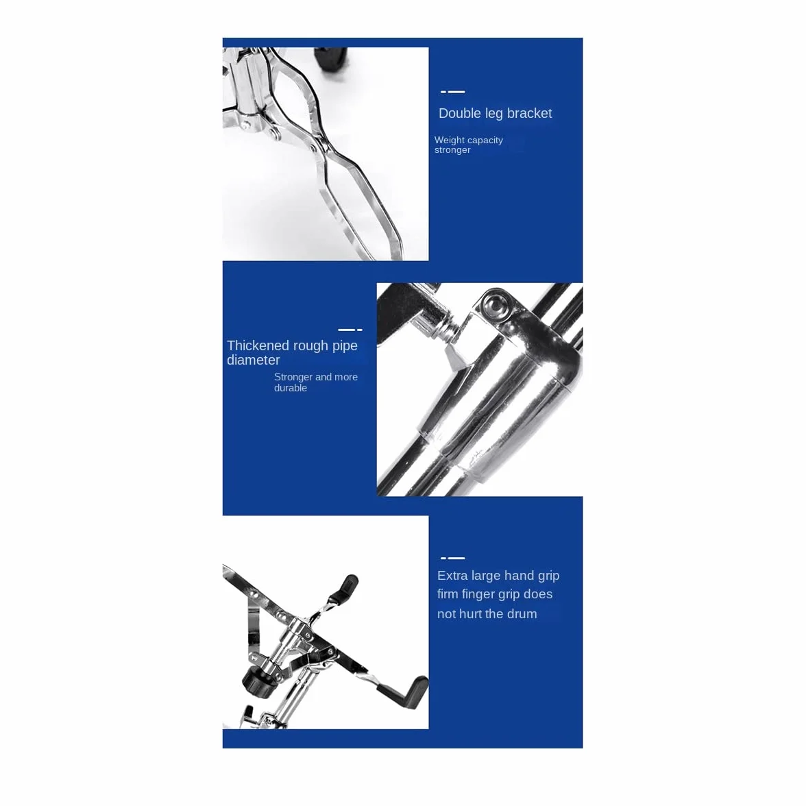 Schlinge Trommel StäNder, Konzert Schlinge Trommel StäNder, Verstellbarer Snare StäNder, Doppelstrebig für 8 14 Trommeln, Stahlzungentrommel