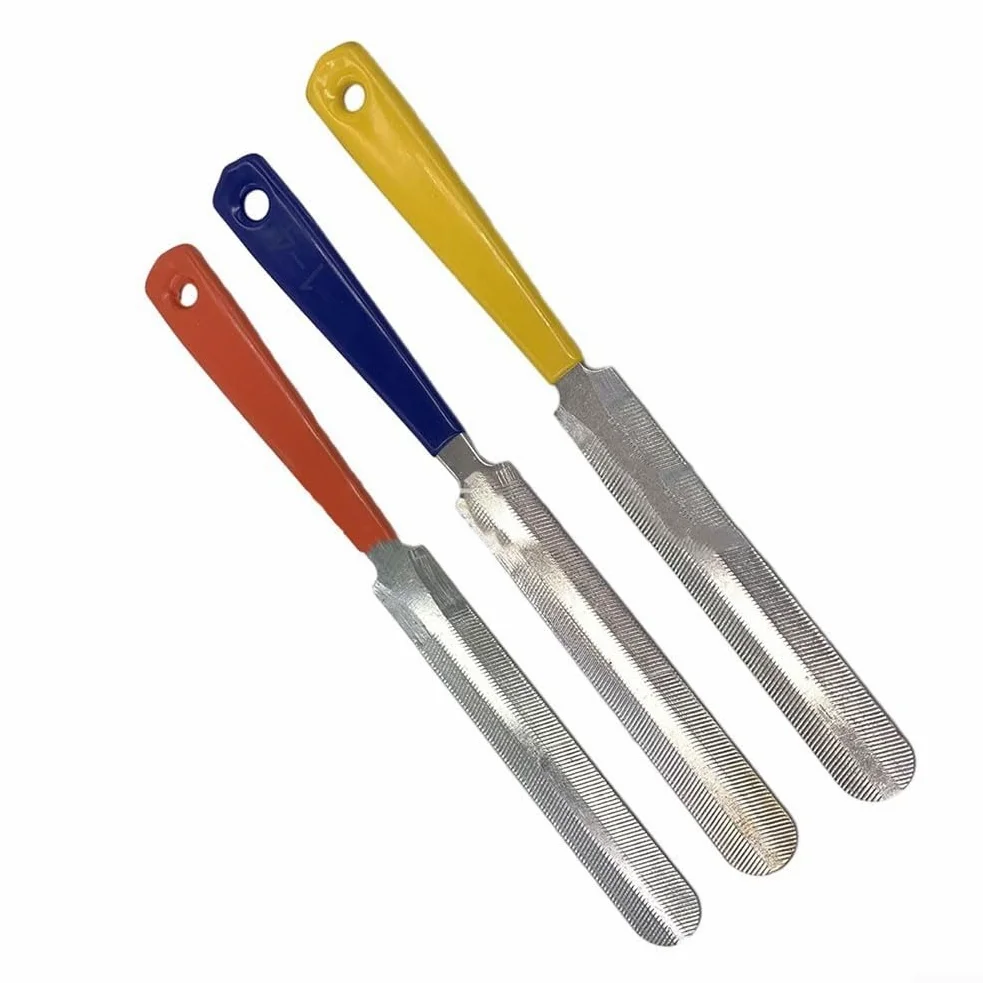 3-teiliges Gitarrensattelfeilen-Set, Edelstahl-Gitarrenfeile, Gitarrensattelfeilen, Bund-Set, Nagelabzieher, Reparaturwerkzeug für Gitarre, Bass
