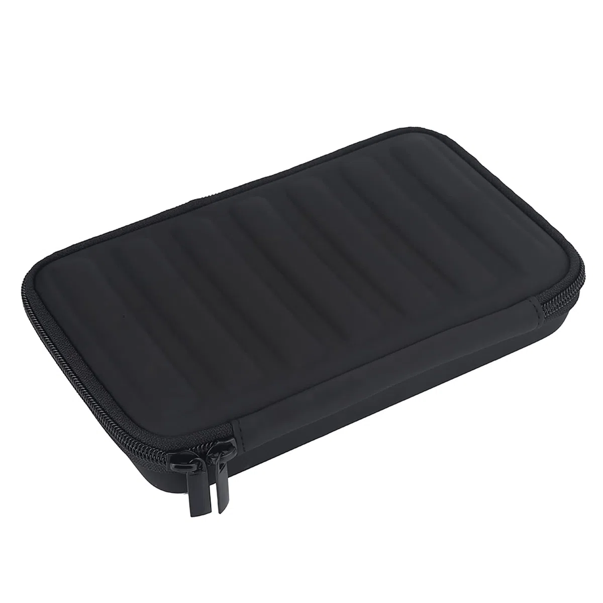 Mundharmonika-Etui, Tragetasche, Aufbewahrungstasche, Etuis und Taschen für 7 Mundharmonikas, PU-Leder, Schwarze Mundharmonika mit Reißverschluss