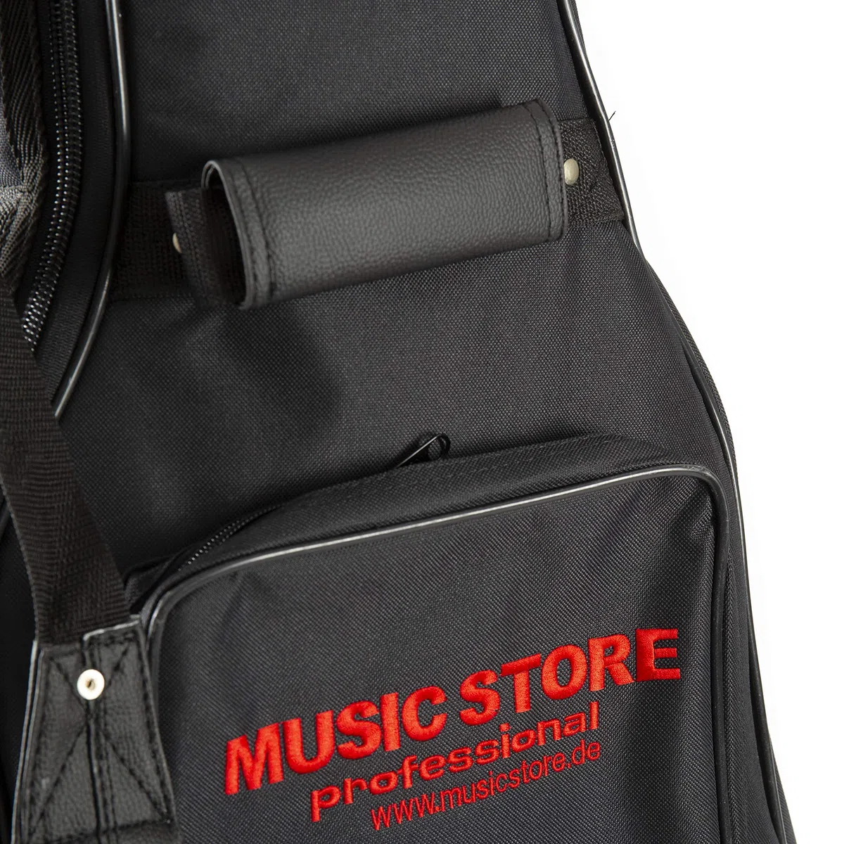 MUSIC STORE Gigbag für 1/2 Klassische Gitarre, Super Deluxe, wasserabweisendes Nylon, 30mm Polsterung, Konzertgitarren Tasche mit Zubehörfächern