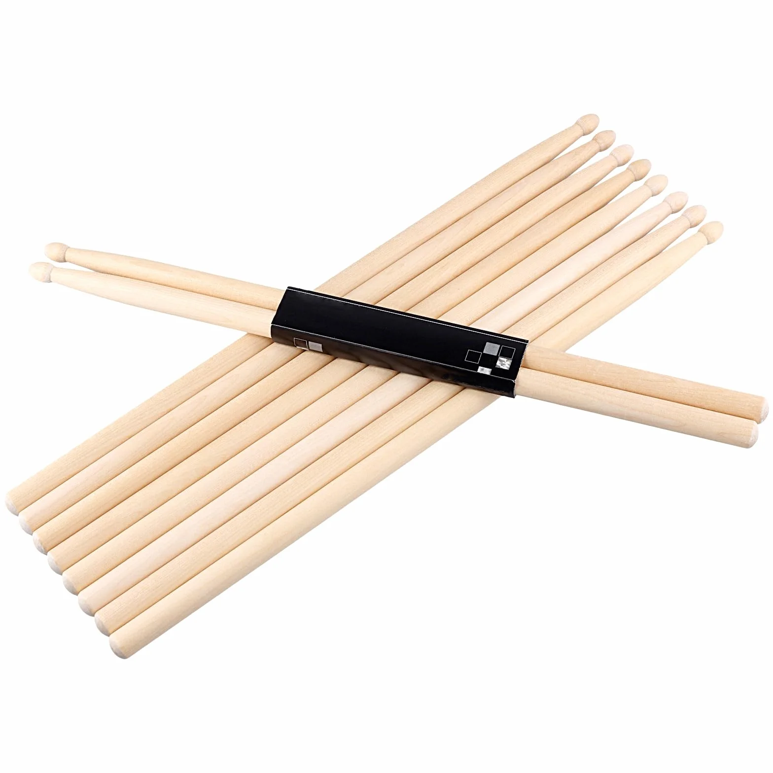 FUNSUEI 20 Paar 5A Trommelstöcke Holz, Ahornholz Holzspitze Drumsticks für Fachleute, Anfänger