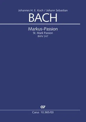 Markuspassion - Soli SAT, SATB und Orchestra - VOCAL SCORE