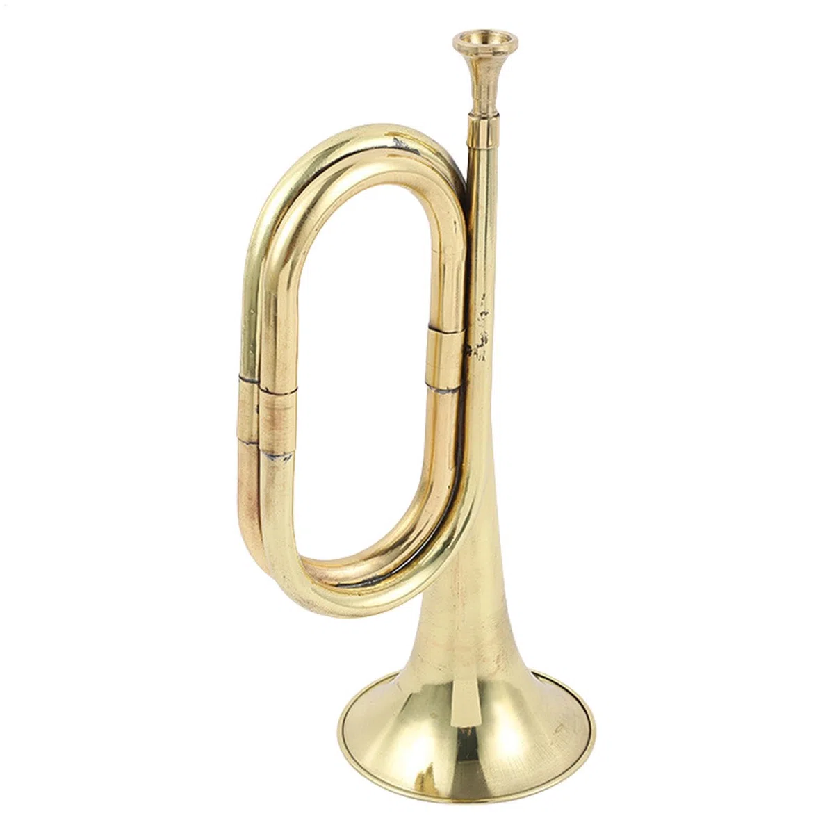 Bugle Horn Trompete - Vintage Style Kavallerie Trompete Orchester Musikinstrumente | Perfekt für militärische Zeremonien, Fanfarenshows, Sammler, einfach zu