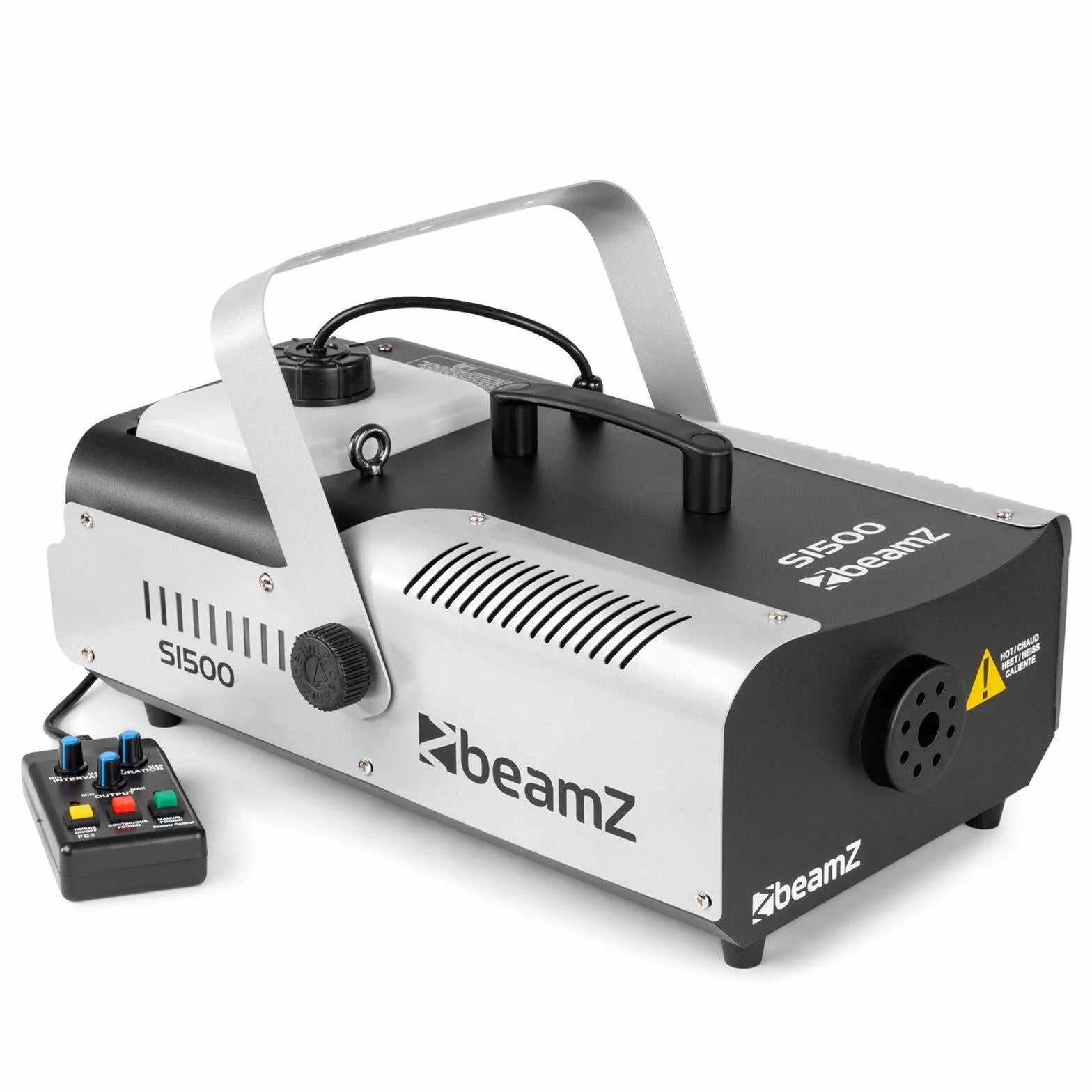 BeamZ S1500 MKII Nebelmaschine 1500 Watt Fogger, Party Rauchmaschine, Fog Machine mit Intervall Timer, 2,5 Liter Tank, Disco Smoke Machine für DJs, Nebelmaschine Halloween, Hochzeiten, Partys