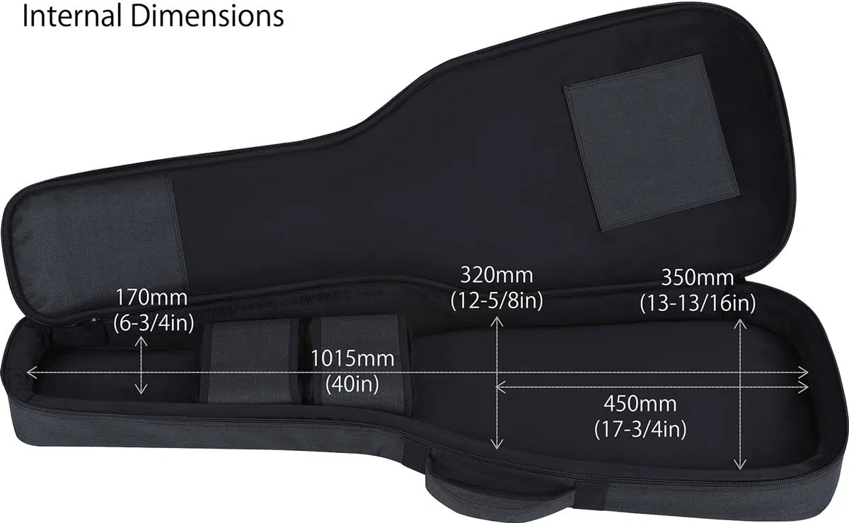 BOSS CB-EG10 – Hochwertiger Schutz, Leichter Gitarren-Soft-Gigbag – Dicke interne Polsterung – Rucksackgurte für den einfachen Transport – Zubehörtaschen und strapazierfähige Reißverschlüsse