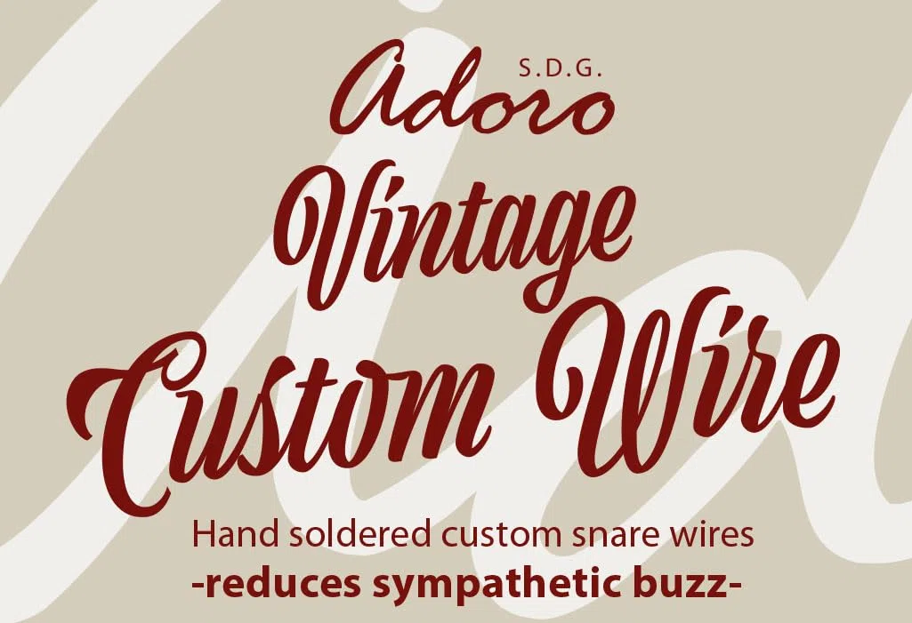 13" 12er Adoro Vintage Custom Wire -Phosphor Bronze Snareteppich mit 12 Drähten für reduzierte Lautstärke und weniger Mitrascheln, 1 Set