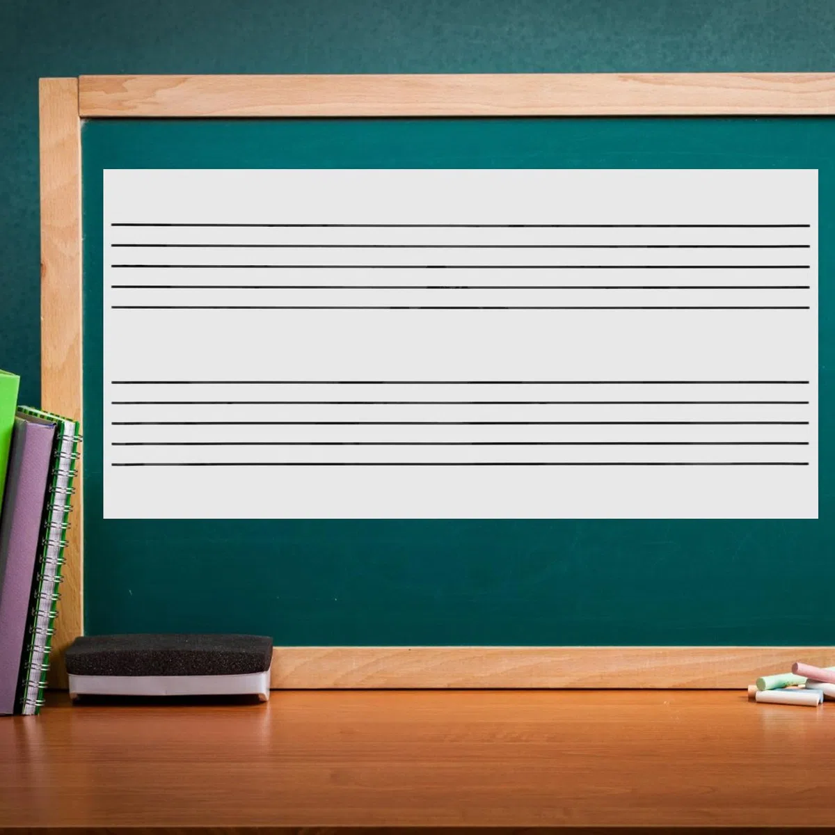 Abaodam Magnetische und Tragbar aus Gummi Whiteboard Tafel mit Notenlinien Wiederverwendbar für Musikunterricht und Klassenzimmergebrauch