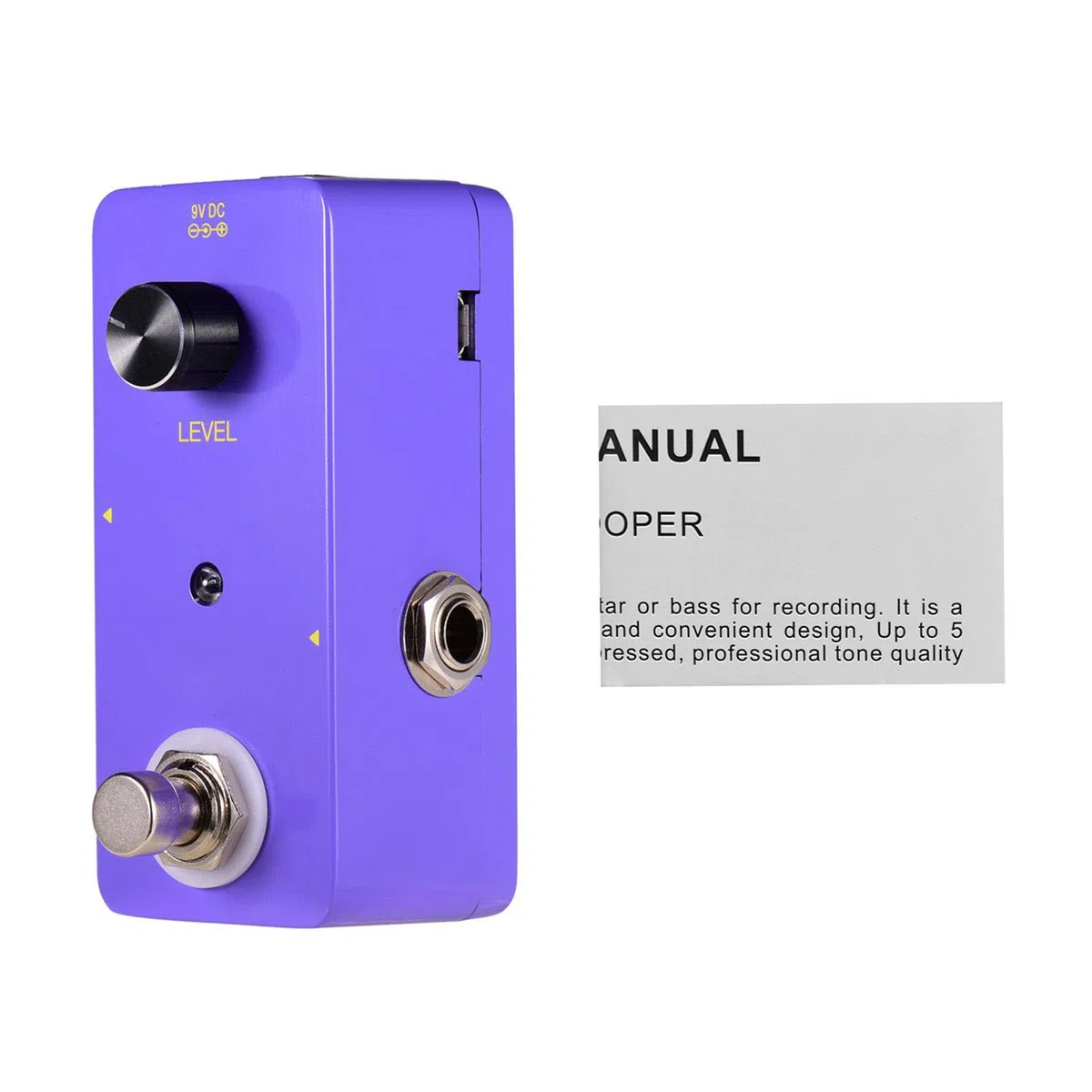 Acouto Looper-Effektpedal, Gitarren-Bass-Pedal, Unbegrenzte Overdubs, 5 Minuten Looping-Zeit mit USB-Schnittstelle für die Aufnahme eines Professionellen Looper-Effektpedals, Loop-Pedal,