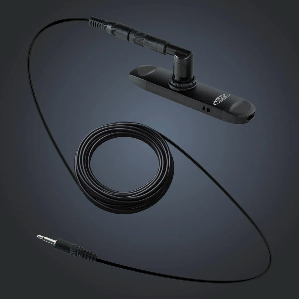 Classic Cantabile KAE1 E-Kazoo - elektrisches Instrument aus Aluminium in schwarz - mit Tonabnehmer, 2 Mundstücken, Membran-Regler, 5 Ersatzmembranen & 3m Kabel - für Bühne, Studio & kreative Sounds
