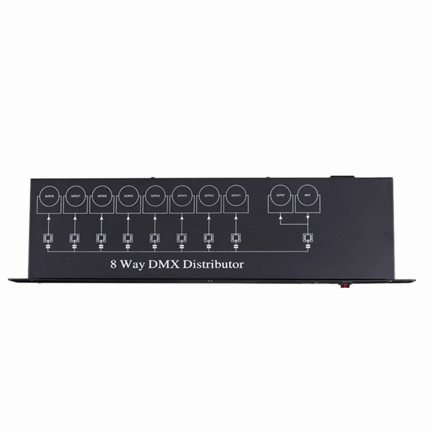 Professioneller DMX512 Bühnenlicht-Splitter für Licht-Signalverstärker, DMX 8-Wege-Verteiler für Bühnengeräte