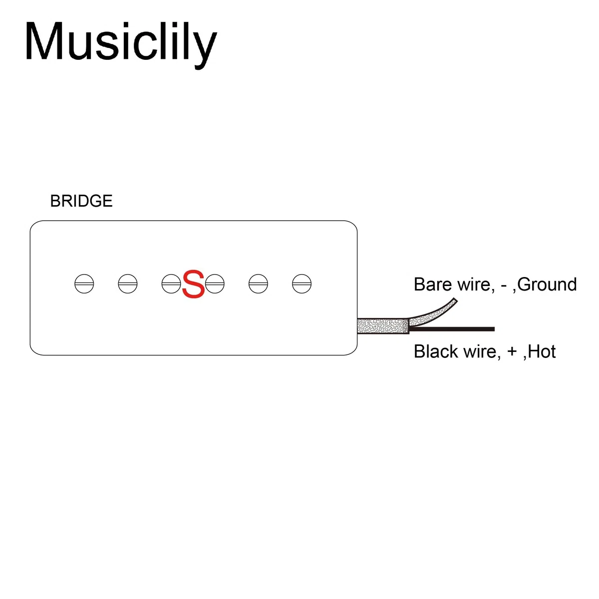 Musiclily Pro P90-BLA Alnico 5 P90 Soapbar Tonabnehmer Single Coil Steg Pickup für E-Gitarre, Creme