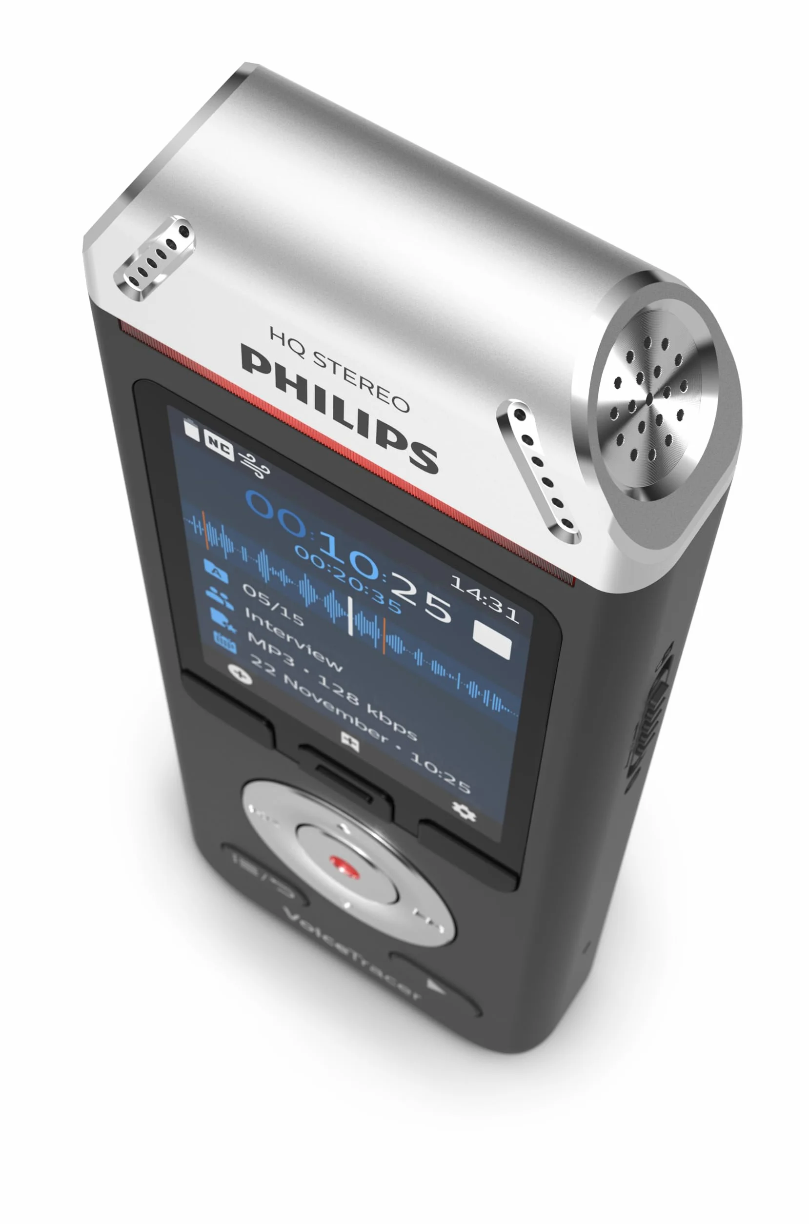 Philips VoiceTracer DVT2110 digitales Diktiergerät Audiorecorder Aufnahmegerät für Notizen 2 High-Fidelity, Mikrofone, 8GB
