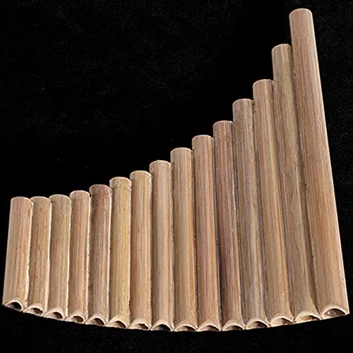 Panflöte, 15 Pfeifen, natürlicher Bambus, Blasinstrument, Panflöte, G-Taste, Panflöte, handgefertigt, Holzblasinstrument, Volksinstrumente
