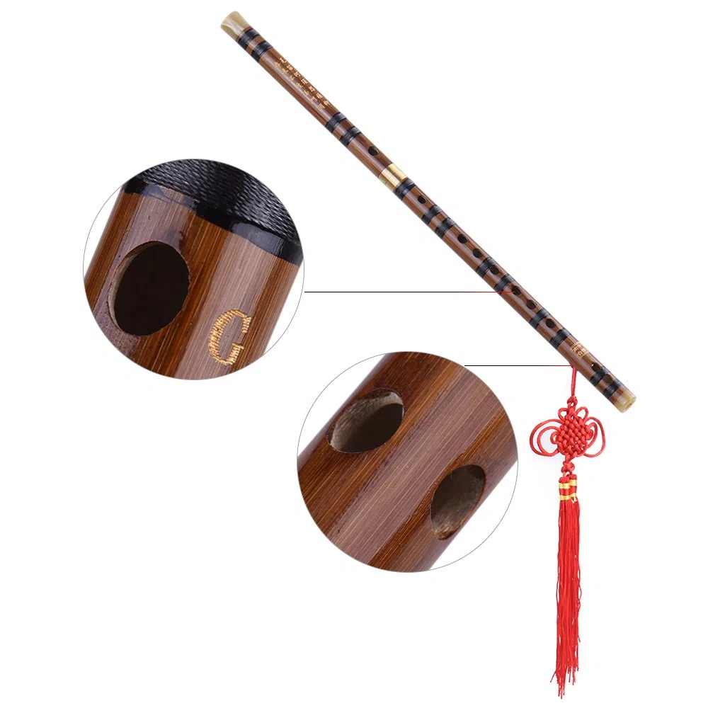 Btuty G-Schlüssel-Flöte Dizi Bitter-Bambus steckbar traditionell handgefertigt chinesisches Musikinstrument Holzblasinstrument Tonart G Studienstufe professionelle Aufführung